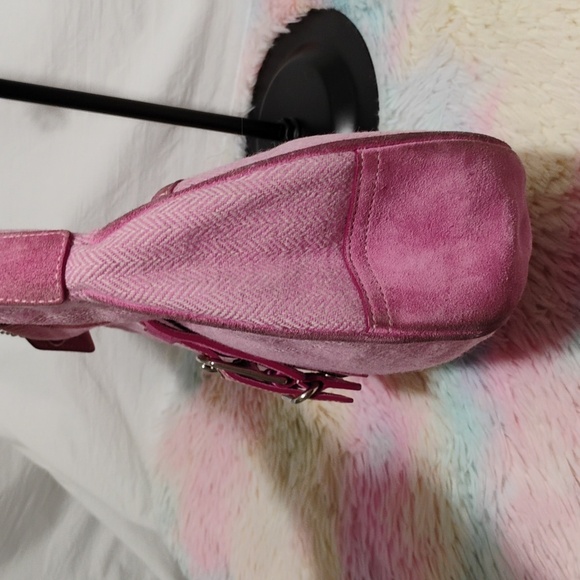 HOLD! RARE! Coach Herringbone Wool Y2K Vintage Shoulder Bag - Picture 6 of 16